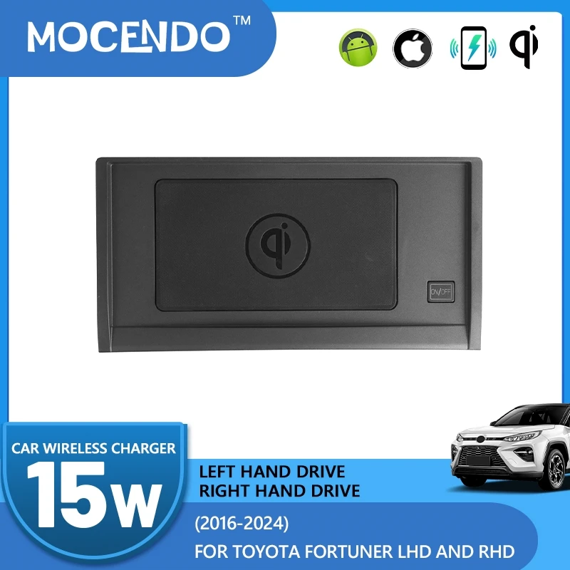 Für Toyota Fortuner 2016-2024 15W QI Wireless Car Charger Schnelle Lade OEM Fit mit Telefon Halter Auto zubehör Image