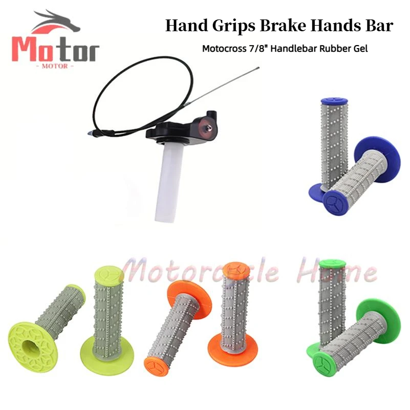 Griff Grip Motorrad Dirt Pit Bike Motocross 7/8" Lenker Gummi Gel Handgriffe Bremse Hände Bar Image