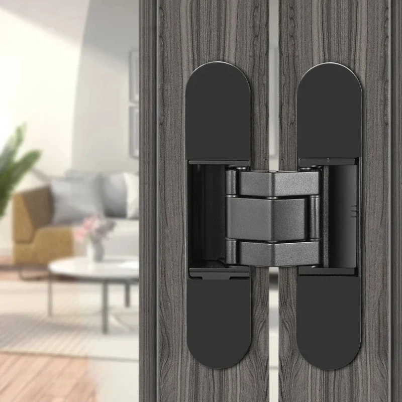 2 Stück 40/80 kg robuste Holztür mit 180 Grad verstellbarem verstecktem Scharnier, Haushalts-Hardware-Zubehör, verdecktes Scharnier Image