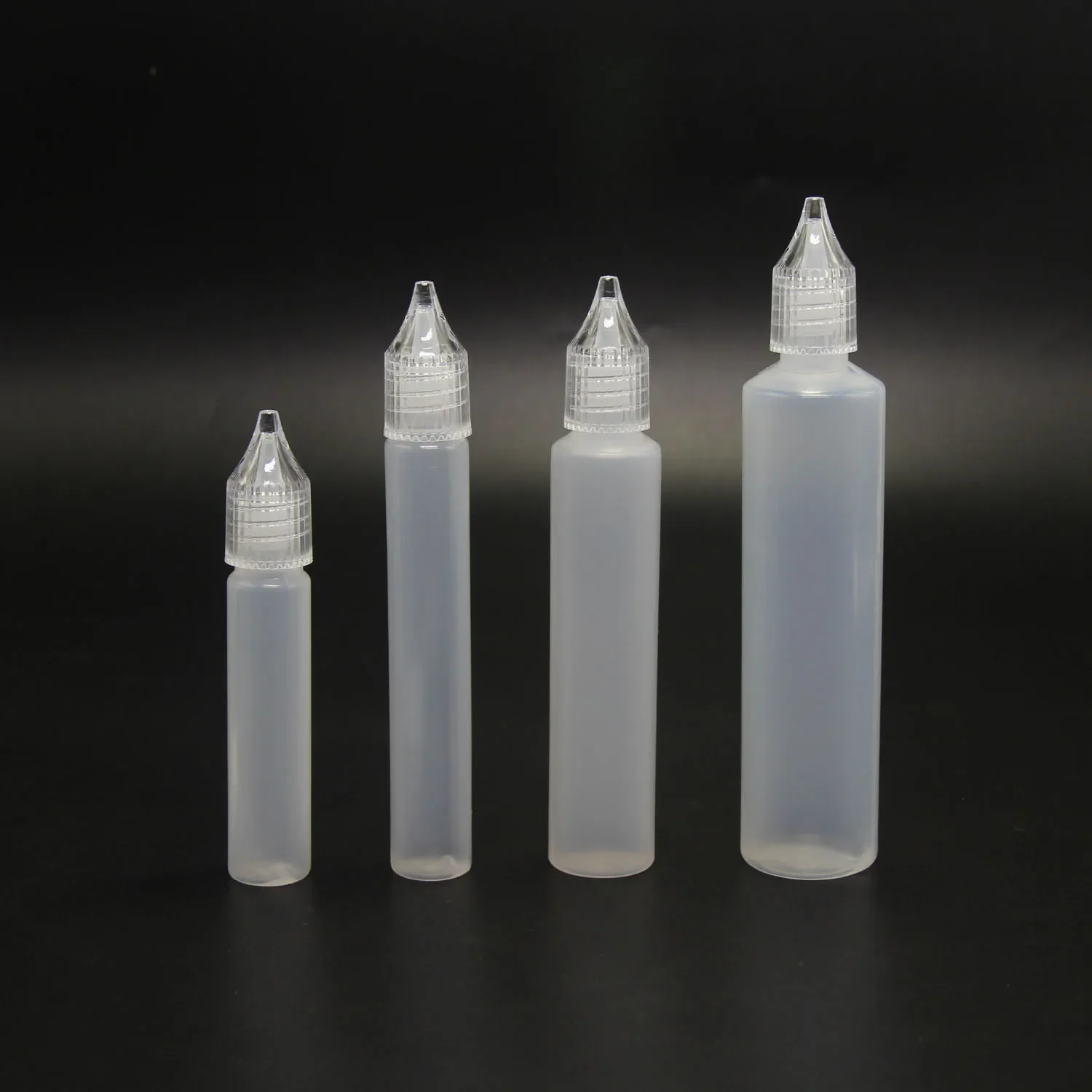 10/15/30/50ml Bottiglia di plastica con contagocce Bottiglia di liquido Bottiglia vuota lunga e sottile Bottiglia a forma di penna per contenitore di pigmenti di olio di inchiostro