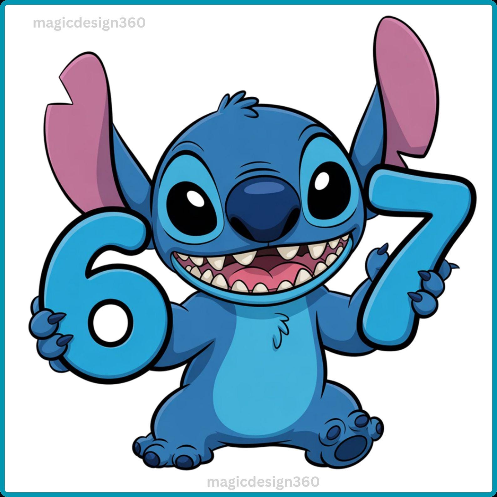 6 7 Stitch meme PNG / Stitch Six Seven Meme 6 7 PNG / 6 7 png / Six Seven Stitch png / 6 7 Six Seven Stitch png / Download istantaneo
