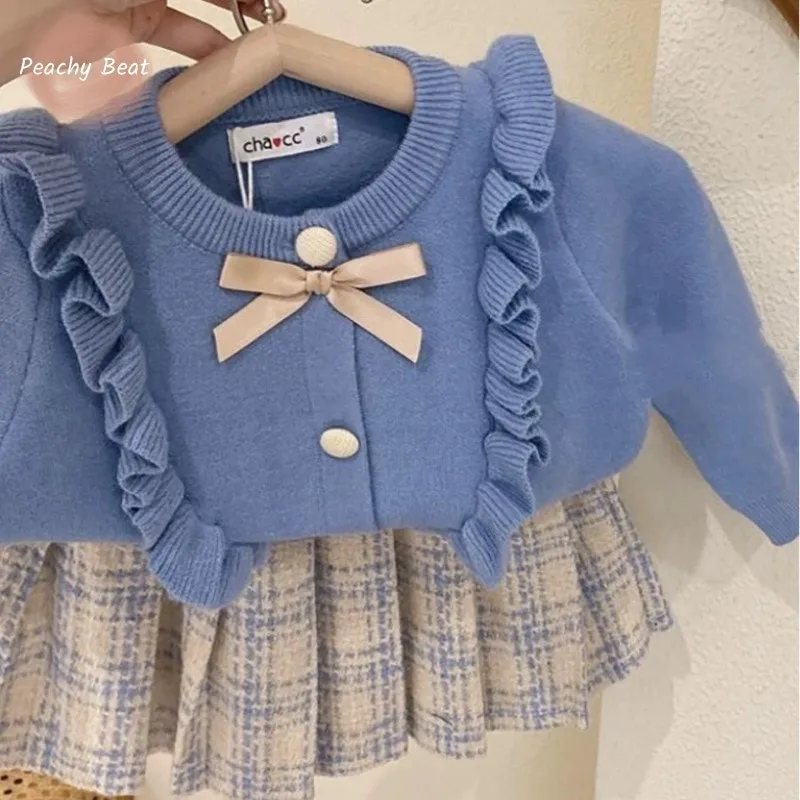 Baby Mädchen Prinzessin Kleidung Set Bogen Sweatshirt Rock Kleinkind Kind Kleidung Anzug Party Geburtstag Herbst Baby Kleidung 1-10y Image