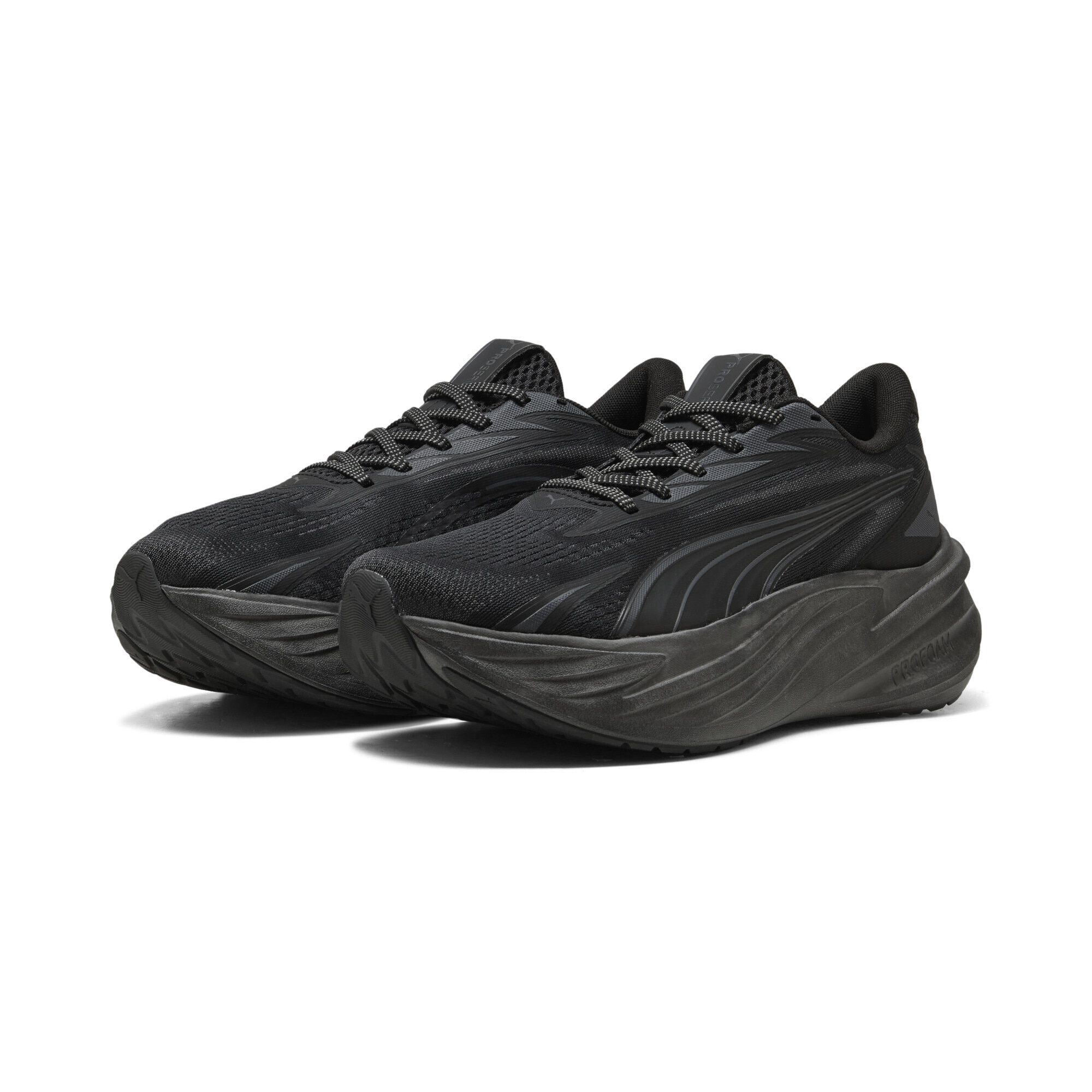 Trainingsschuh PUMA "Maxima Pro Laufschuhe Erwachsene", Herren, Gr. 41, schwarz, Obermaterial: Textil, Synthetik; Futter: Textil; Innensohle: Textil; Laufsohle: Gummi, Schuhe