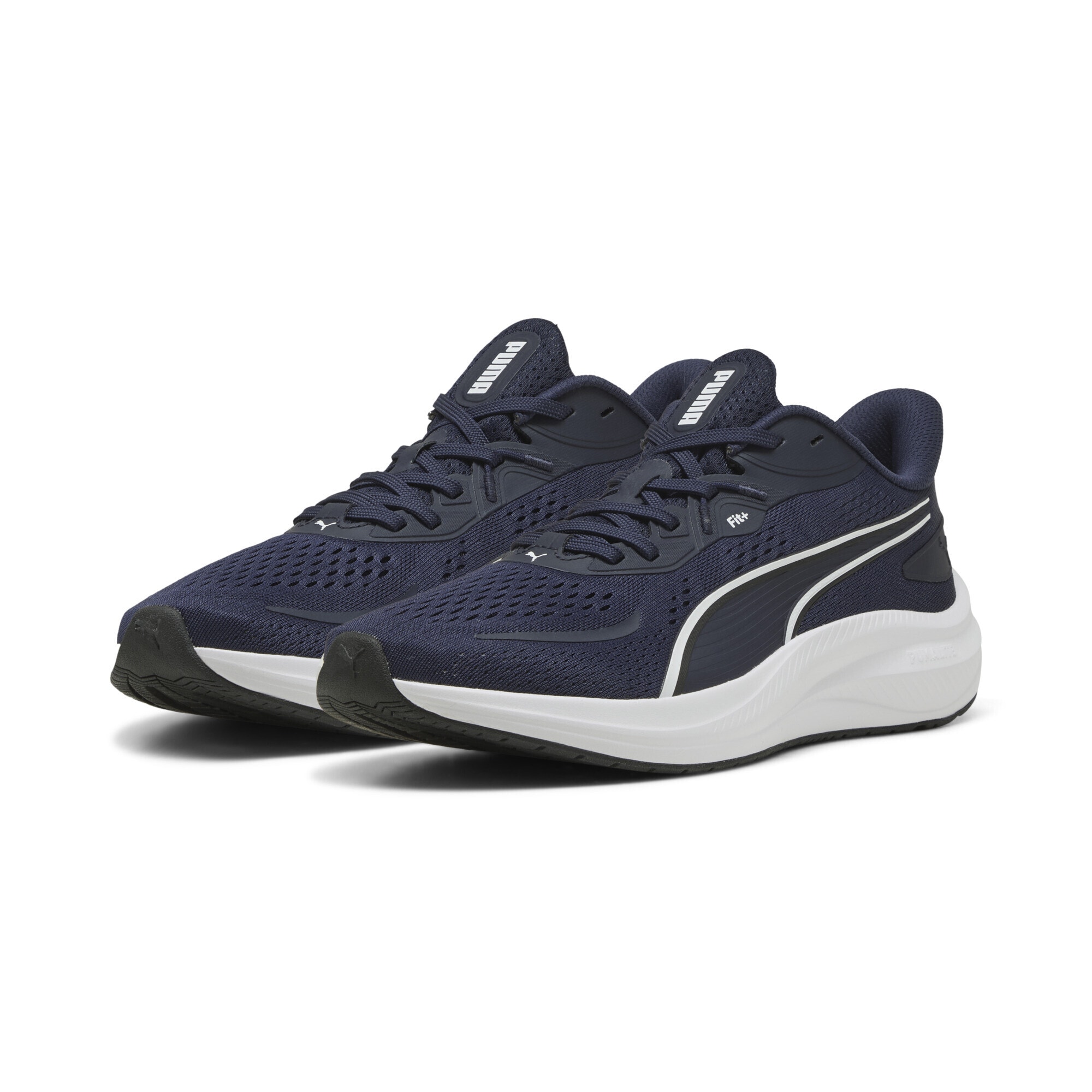 Trainingsschuh PUMA "Skyrocket Lite 2 Laufschuhe Erwachsene", Damen, Gr. 38,5, navy weiß schwarz blau, Obermaterial: Synthetik, Textil; Futter: Textil; Innensohle: Textil; Laufsohle: Synthetik, Gummi, Schuhe