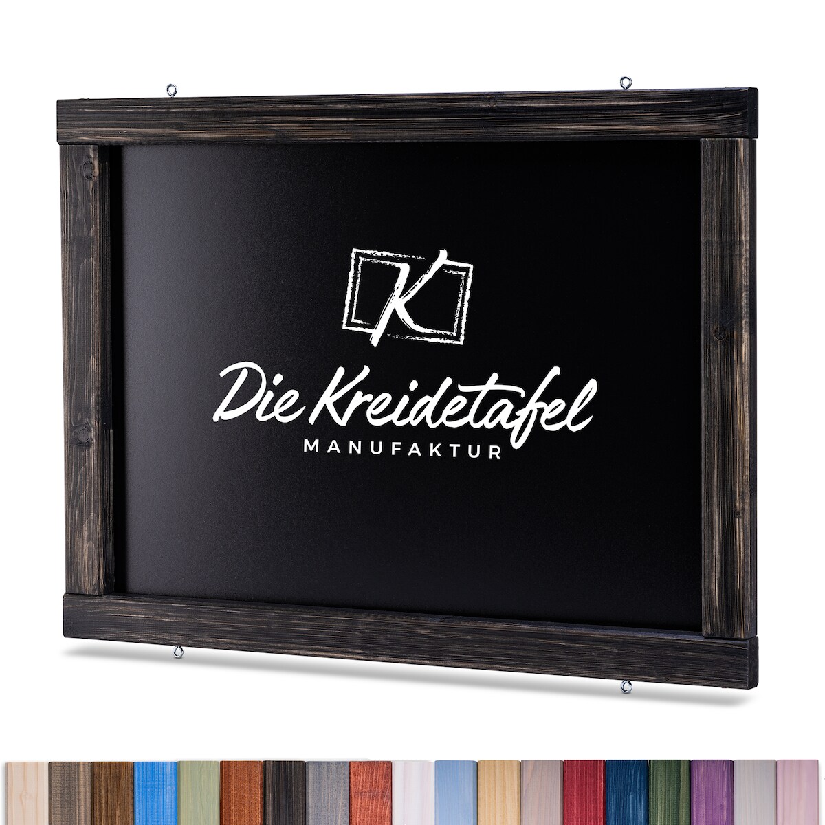 Die Kreidetafel Manufaktur Kreidetafel mit Holzrahmen / Schwarz 70x50cm Image
