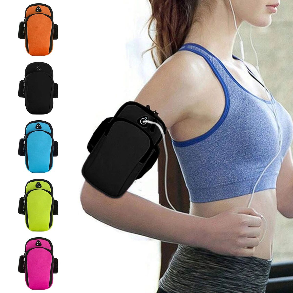 Outdoor Running And Cycling Arm Bag blue