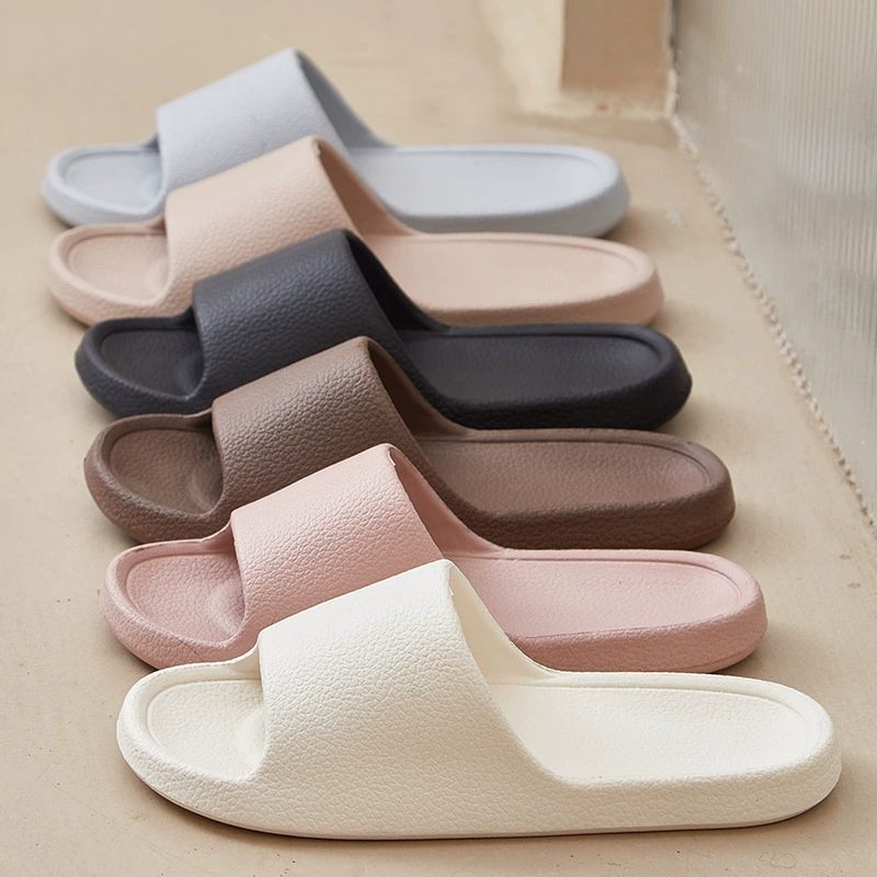 Men Flip Flops Sandals With Soft Sole, Non slip Outdoor Slippers, Simple Solid Color Shower Shoes For Couples gray 40 41