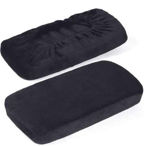 Ergonomic Memory Foam Chair Armrests Comfortable Elbow And Forearm Support Pads For Office And Gaming Chairs 1 Pair black