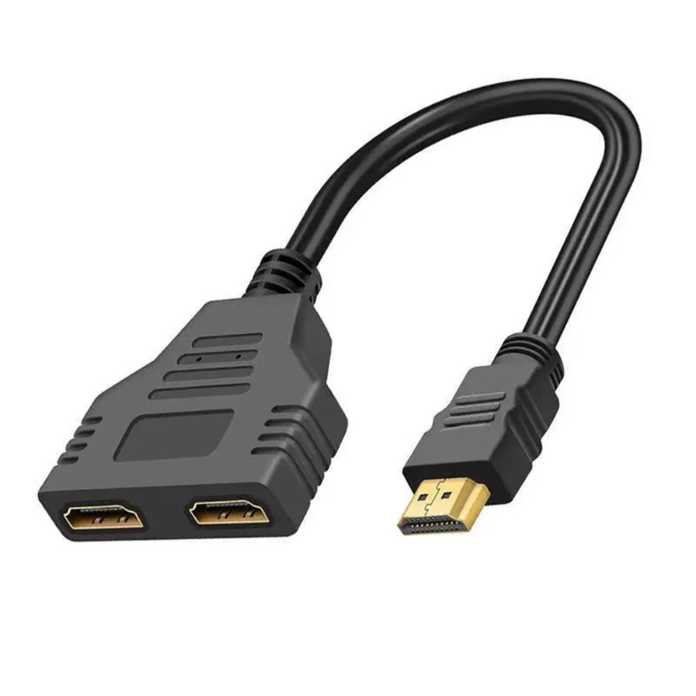 HD HDMI Compatible Splitter Dual Port Out Male To Female Adapter For Laptop TV Box And Monitor HD HDMI Compatible Splitter Dual Port Out Male To Female Adapter For Laptop TV Box And Monitor