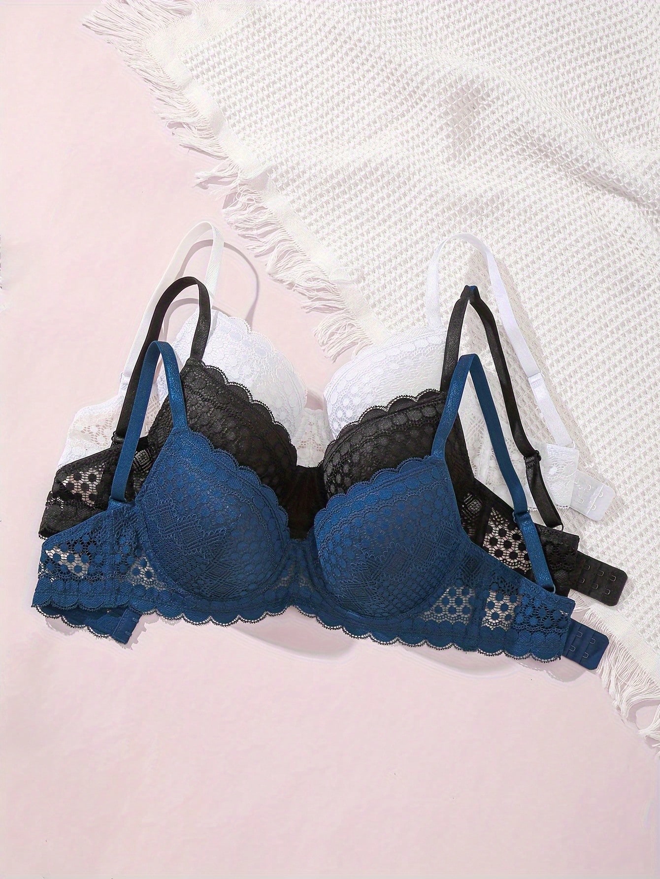 Sexy Lace Underwire Push Up Bra For Women, Comfortable, Breathable Lingerie, B C D Cup Sizes black 70b