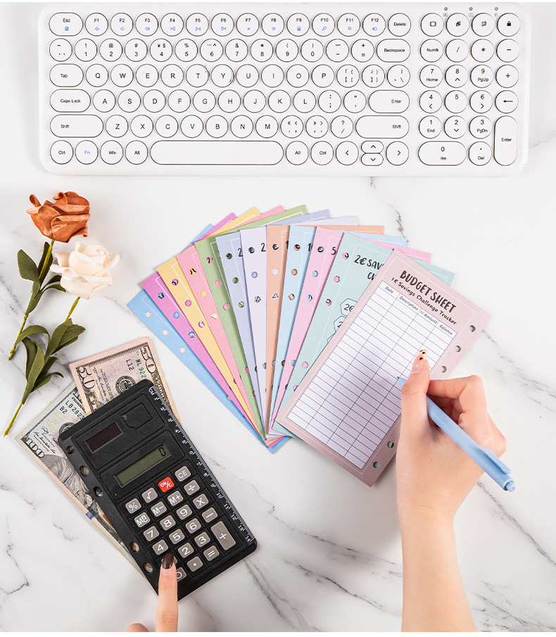 Envelopes Eave Money, Save Challenge, Budget Planner To Easily Save Money, Financial Organization Tool For Smart Savings gray Set