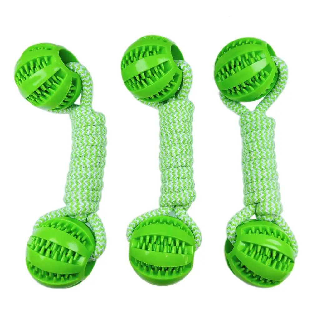 Interactive Dog Rope Toy Double Ball Treat Dispensing Chew Toy Interactive Dog Rope Toy Double Ball Treat Dispensing Chew Toy