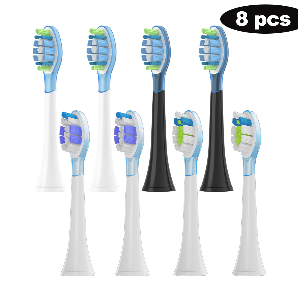 Replacement Brush Heads For Philips Sonic Electric Toothbrush black