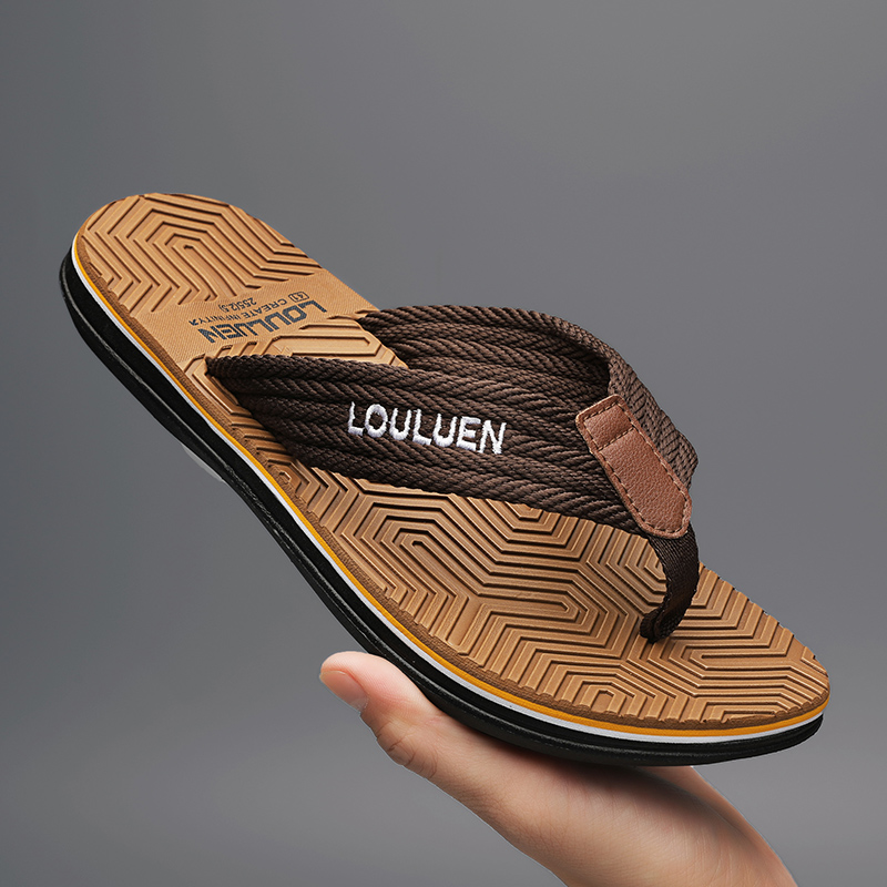 Men's Super Comfortable New Flip Flops, Cool Classic Summer Slippers, Fashionable Beach Shoes, Perfect For Men's Outdoor 3 41