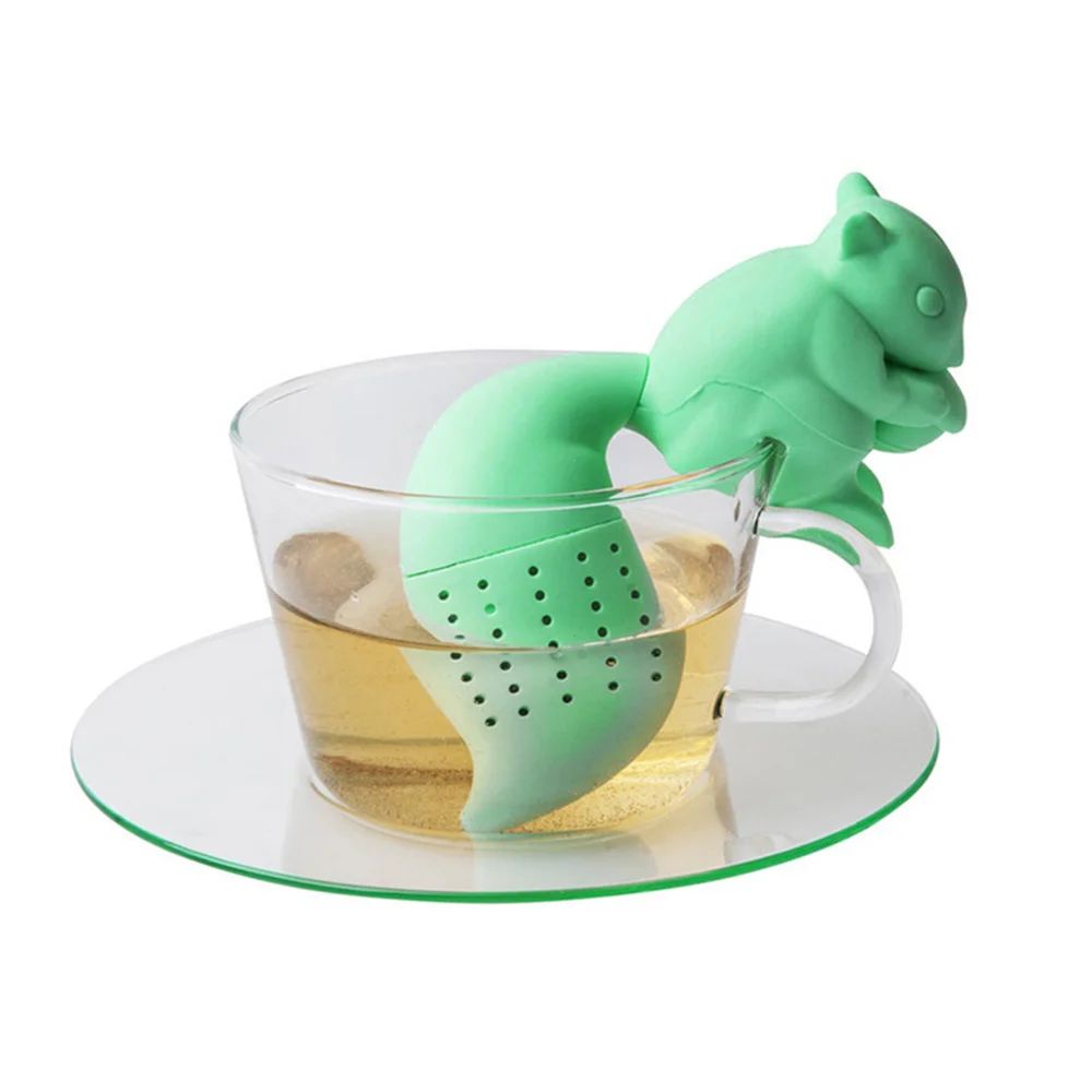 Silicone Squirrel Tea Infuser orange