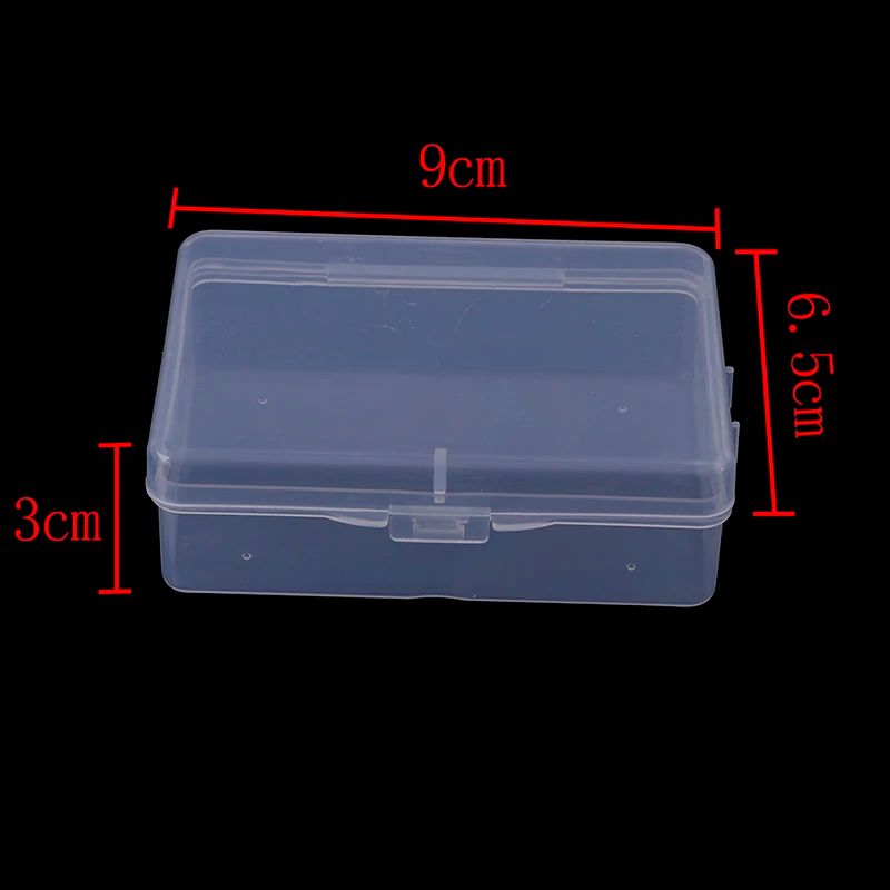 Transparent Storage Box Mini Clear Plastic Organizer Case (3.54x2.56x1.18 In) For Crafts, Jewelry & Small Items 1pc