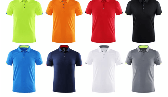 Mens Quick Dry Polo Shirt Lightweight Sports Fitness Top 4xl black