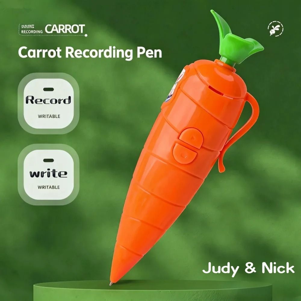 Carrot Shaped Voice Recorder Pen Toy With Sound Recording Feature Carrot Shaped Voice Recorder Pen Toy With Sound Recording Feature