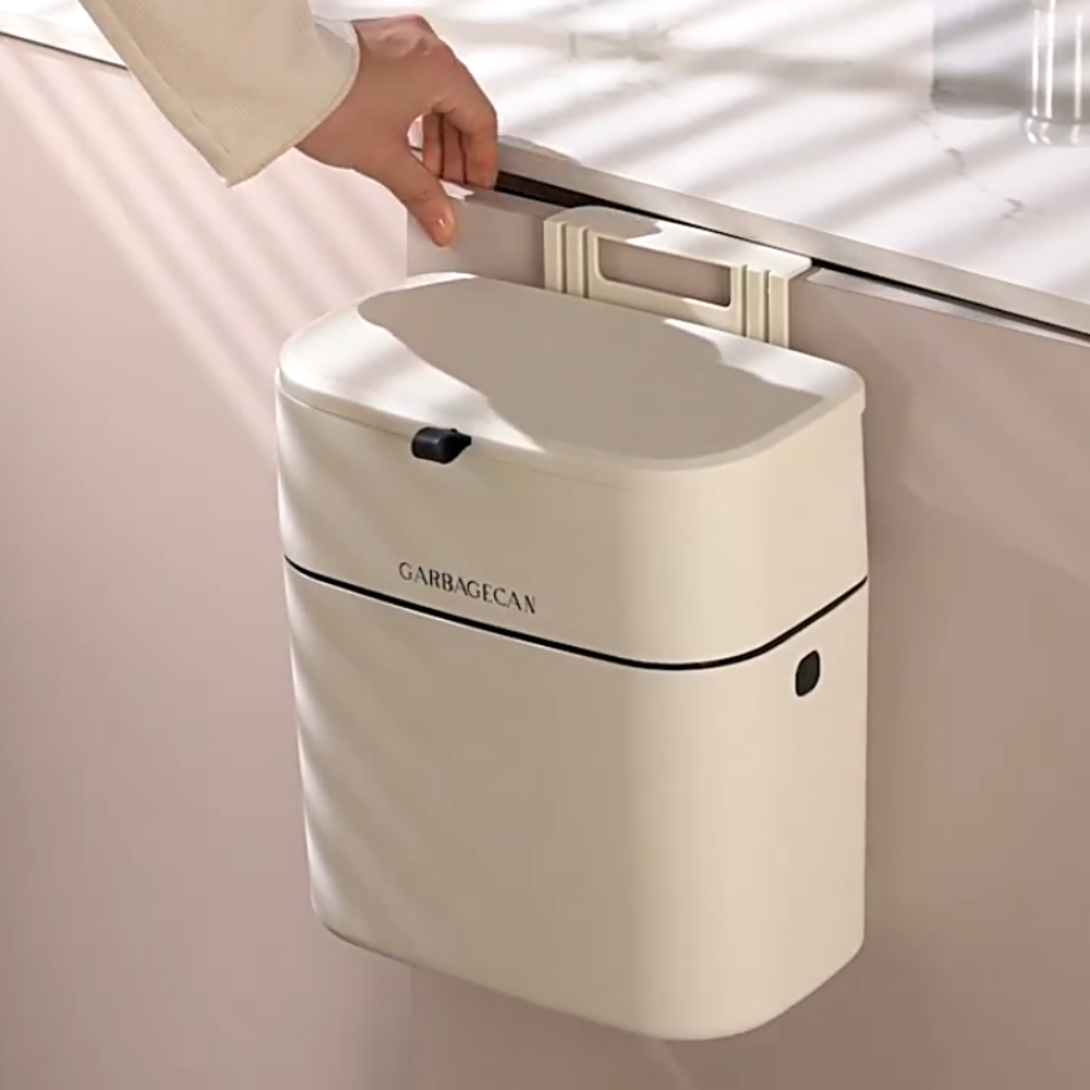Large Capacity Square Design Toilet Garbage Bin, Fashionable Household Garbage Bin large Size