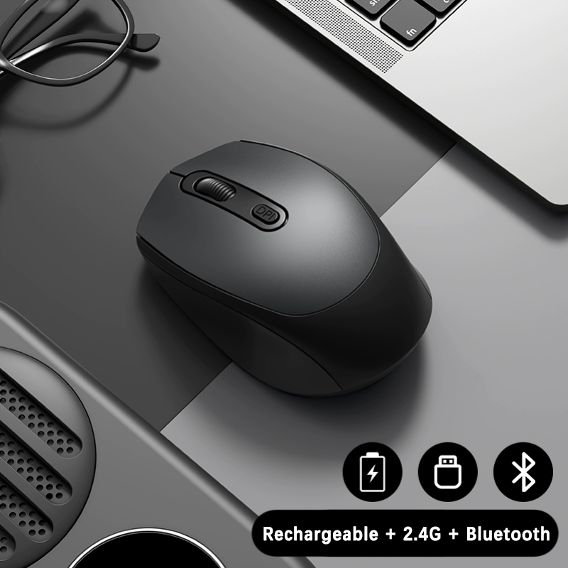 Rechargeable Wireless Gaming Mouse, RGB, Bluetooth Optical Mouse For PC, Laptop, Computer pink