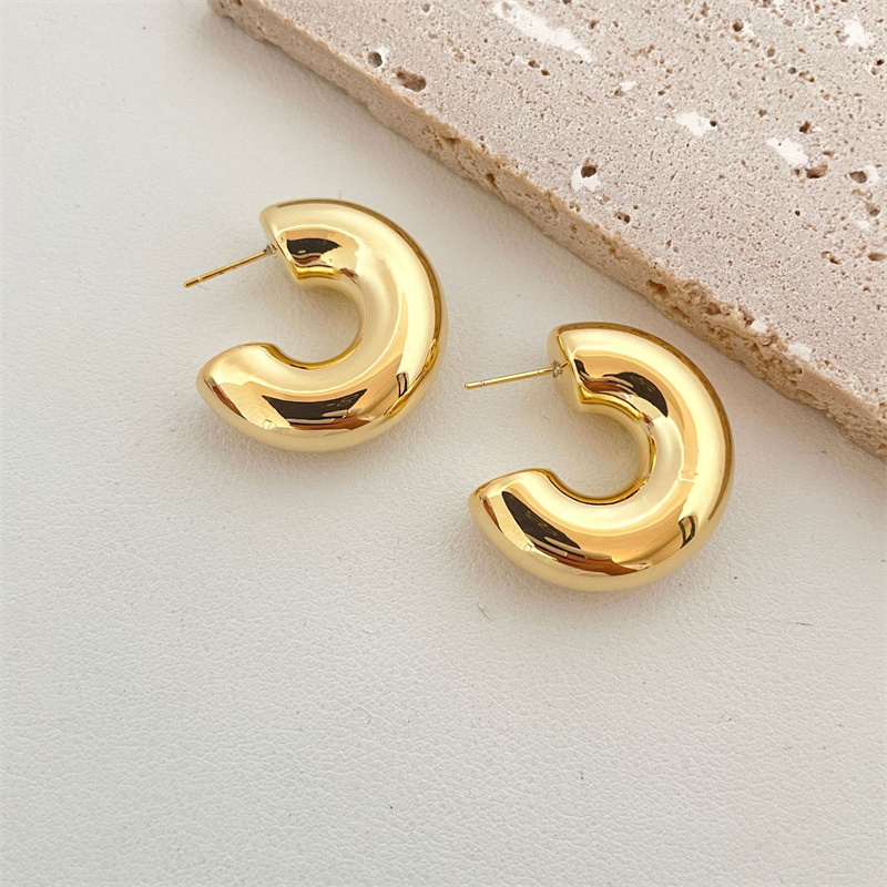 Vintage Drop Earrings For Women, Gold Plated Stainless Steel, Thick Teardrop Earring, Statement Wedding Jewellery Gifts style 7