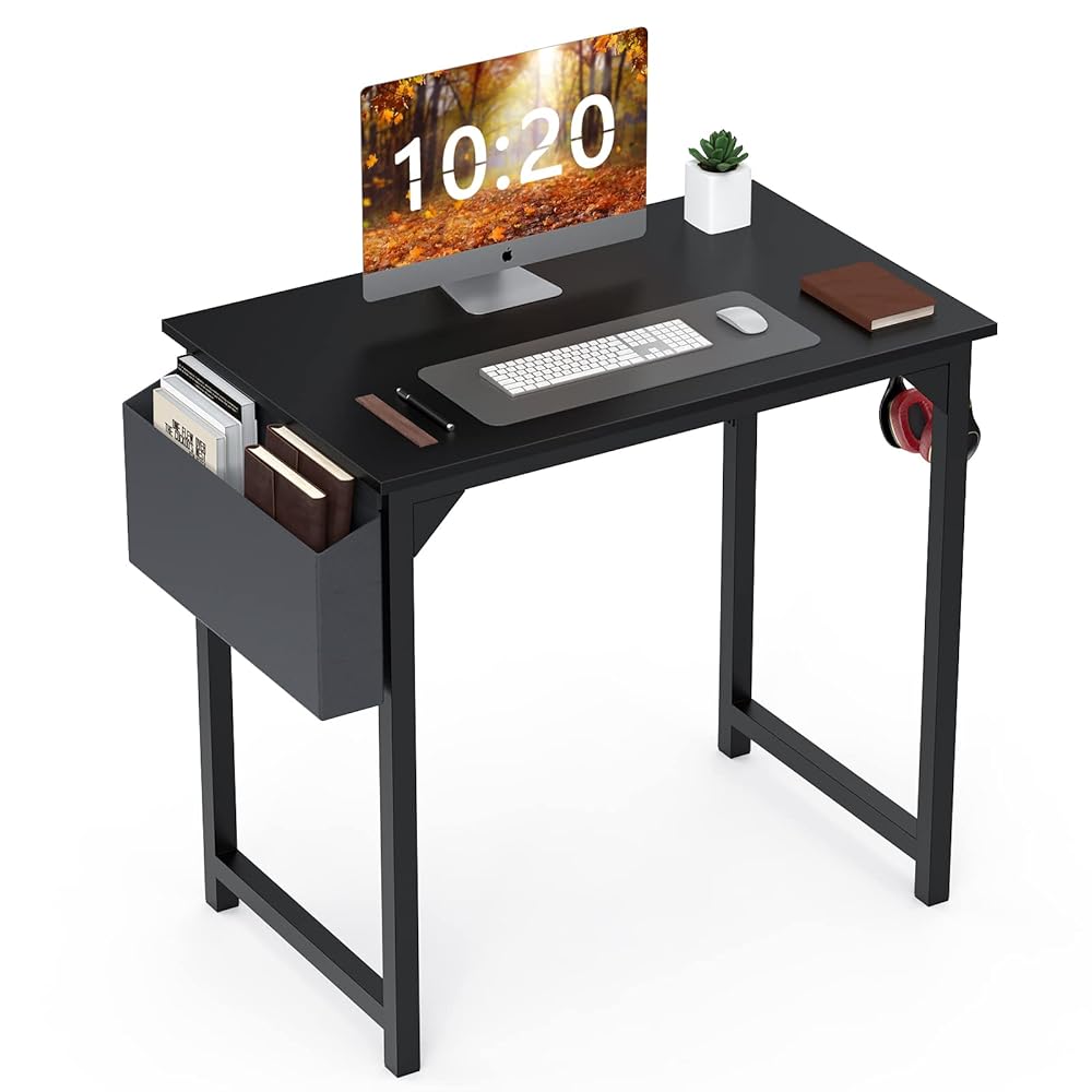 Small Computer Desk, Home Office Writing Desk, Modern Style Work Table, Compact Study Table For Small Spaces Small Computer Desk, Home Office Writing Desk, Modern Style Work Table, Compact Study Table For Small Spaces