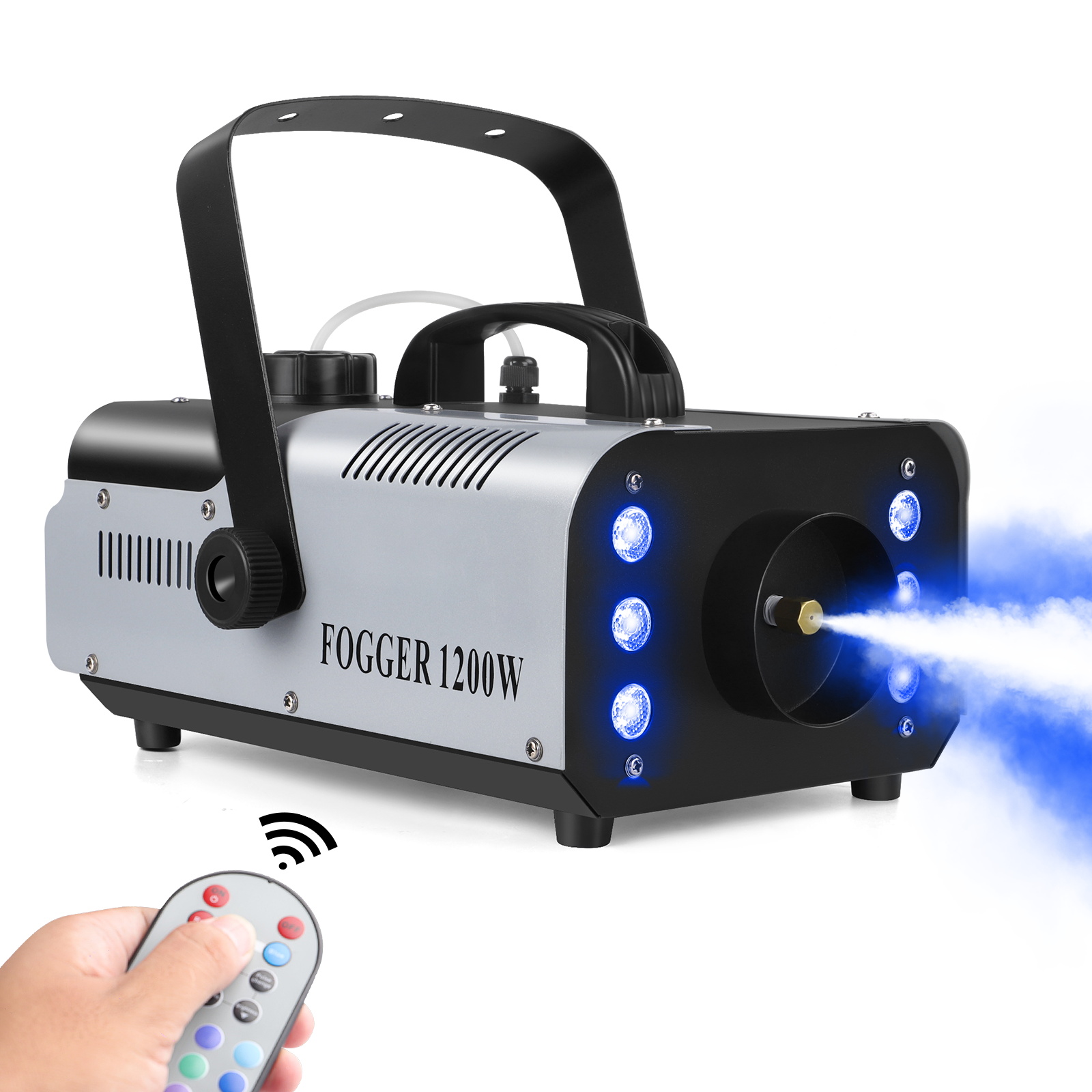 Fog Machine With Remote Fogger, Disco Colorful Smoke Machine For DJ Christmas Party Effects us Plug