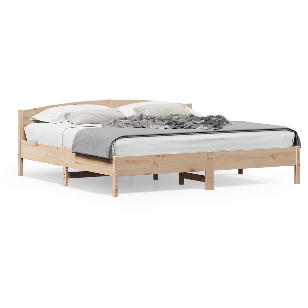 vidaXL Massivholzbett ohne Matratze 180x200 Kiefernholz Image