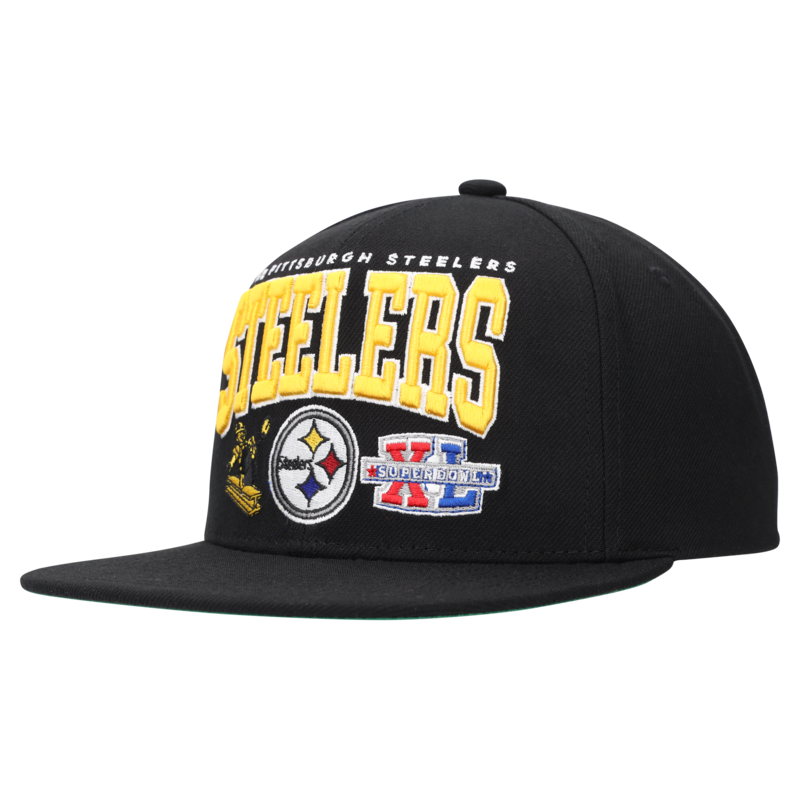 Pittsburgh Steelers Mitchell & Ness Champ Stack Snapback-Kappe Image