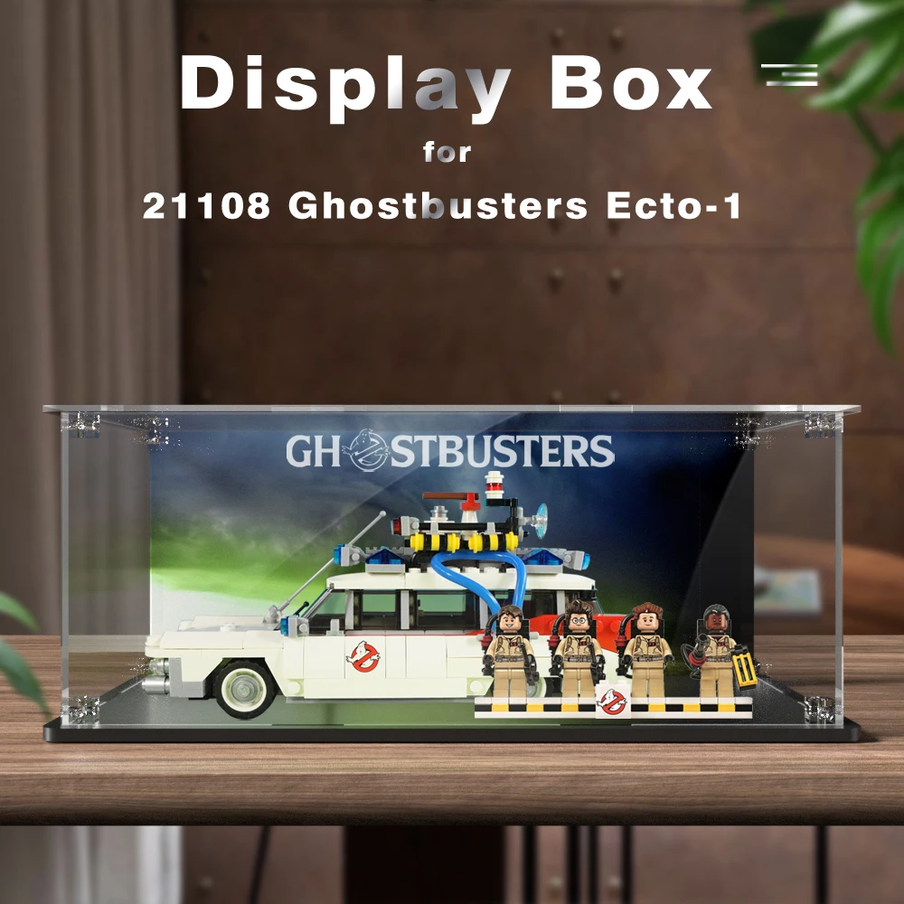 Acryl Display Box für Lego 21108 Ecto-1 Klar Vitrine Modell Spielzeug Zeigen Box (Lego Set nicht Enthalten)