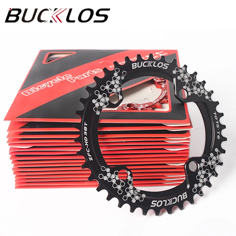 BUCKLOS Bicicletta 104 BCD corona rotonda ovale anello catena bicicletta 30T 32T 34T 36T 38T 40T 42T ruota dentata stretta larga parte della bici