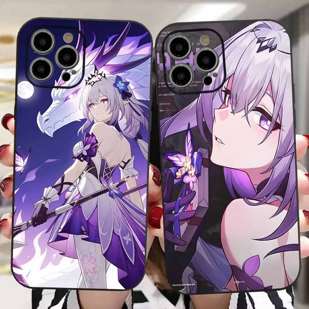 C-Castorice Niedliche Anime-Mädchen-Handyhülle für iPhone 16, 15, 14, 13, 12, 11, PRO MAX PLUS, Mini-TPU, weich bis hautfreundliche Hülle Image