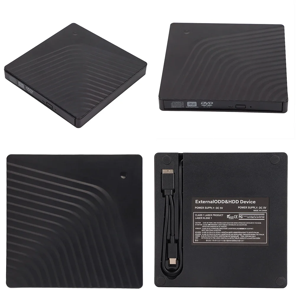 9,5/12,7 mm CD-DVD-Brenner-Adapter, USB 3.0 Typ C, externes DVD-Laufwerk, DVD/CD/optisches Laufwerk, Gehäuse für Laptop, Notebook, Brenner Image