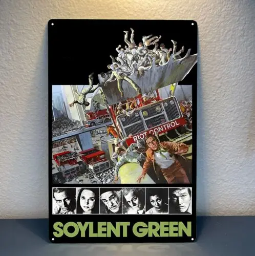Y1,Soylent Green Movie Metal Poster – Sammel-Blechschild, Größe: 20 x 30 cm