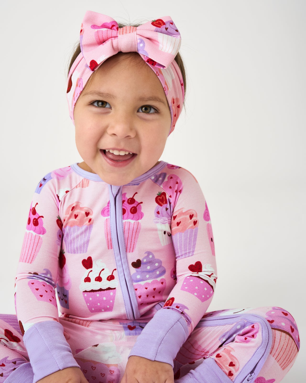 Cupcake Kisses Luxe Baby Girl Soft & Stretchy Bamboo Bow Headbands - Newborn - 3T