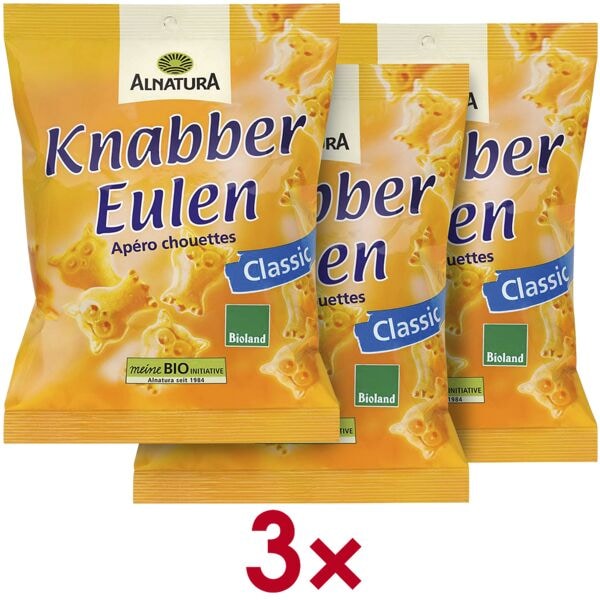 Alnatura Bio Laugengebäck »Knabber-Eulen« 3 Beutel je 100 g Image