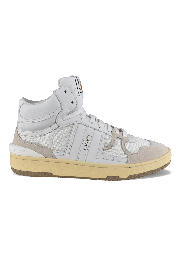 Lanvin Hohe Sneakers Clay Weiß EU40