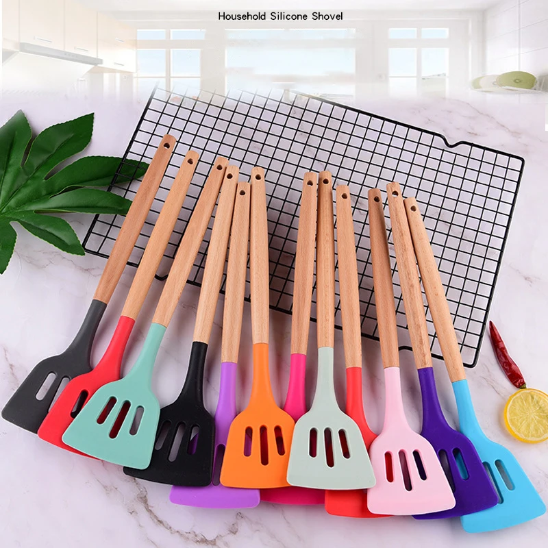 Tourneurs en Silicone Gadgets spatule oeuf poisson poêle Scoop pelle à frire tourneurs à fente outils de cuisine ustensiles de cuisine cuisine cuisine a