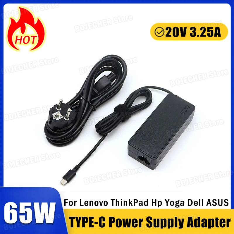65W 20V 3,25A USB C Schnittstelle Netzteil Adapter für Lenovo ThinkPad HP Yoga Dell ASUS Schnellladung TYP C Laptop Ladegerät Image