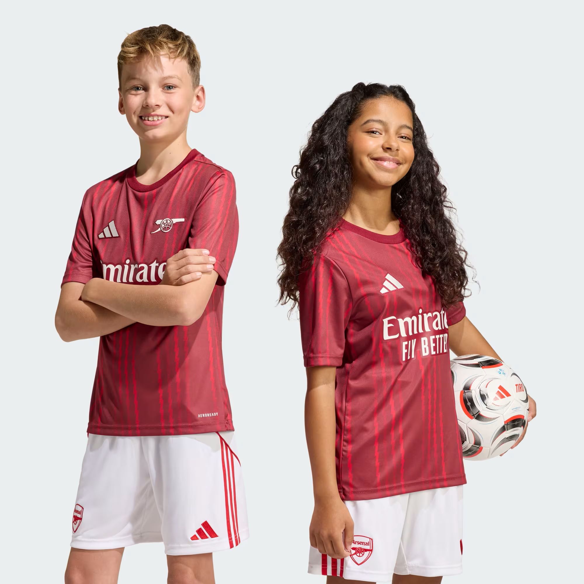 Arsenal adidas Pre Match Trikot - Burgunderrot - Kinder Image