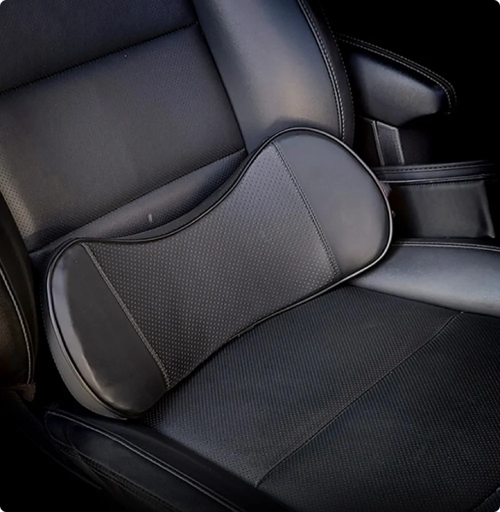 PU Memory Foam Sitzkissen Sitz Ibiza Ergonomisches Sitzkissen Rückenlehne Kissen Auto Innen Zubehör Image