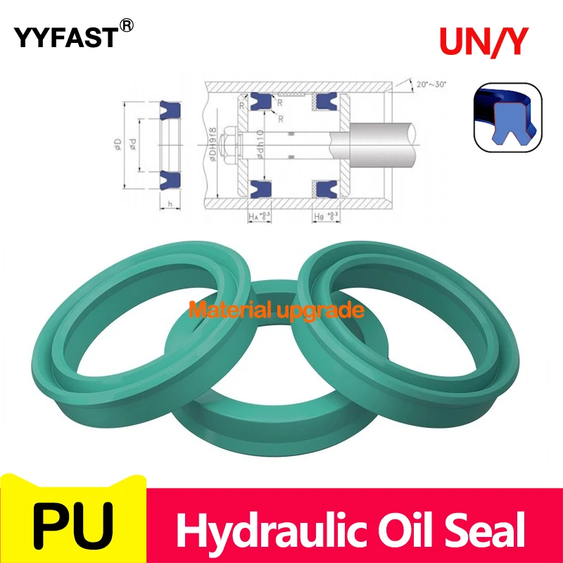 Vert UN, ID 4/5/6/8/9/10/12/14/15/16-19MM, joint hydraulique d'arbre Radial UN, arbre et tige de Piston en polyuréthane, joint de tasse en U à lèvre unique