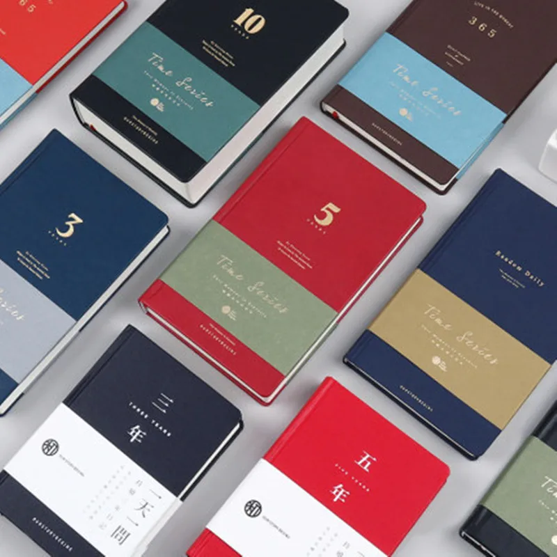 Creative Simple Time Series Notizbuch, 3/5 Jahre, Handbuch, Tagebuch, eine Frage, ein Tag, dicker 365-Tage-Zeitplan, Kalenderbuch Image