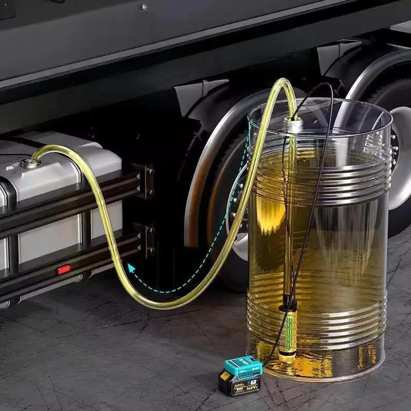 Lithium-Batteriepumpe für Makita 18V Akku 38mm Kabellose Diesel-Kraftstoff-Wasser-Öl-Transferpumpe Elektrische Autopumpe 60L/min Image
