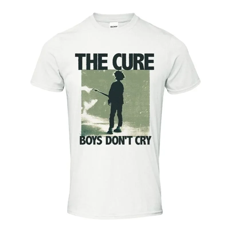 The Cure Band Boys Don't Cry Silhouette Kreatives Muster T-Shirt, Band Street Hip-Hop Rock Art Style Sommer Top T-Shirt Unisex