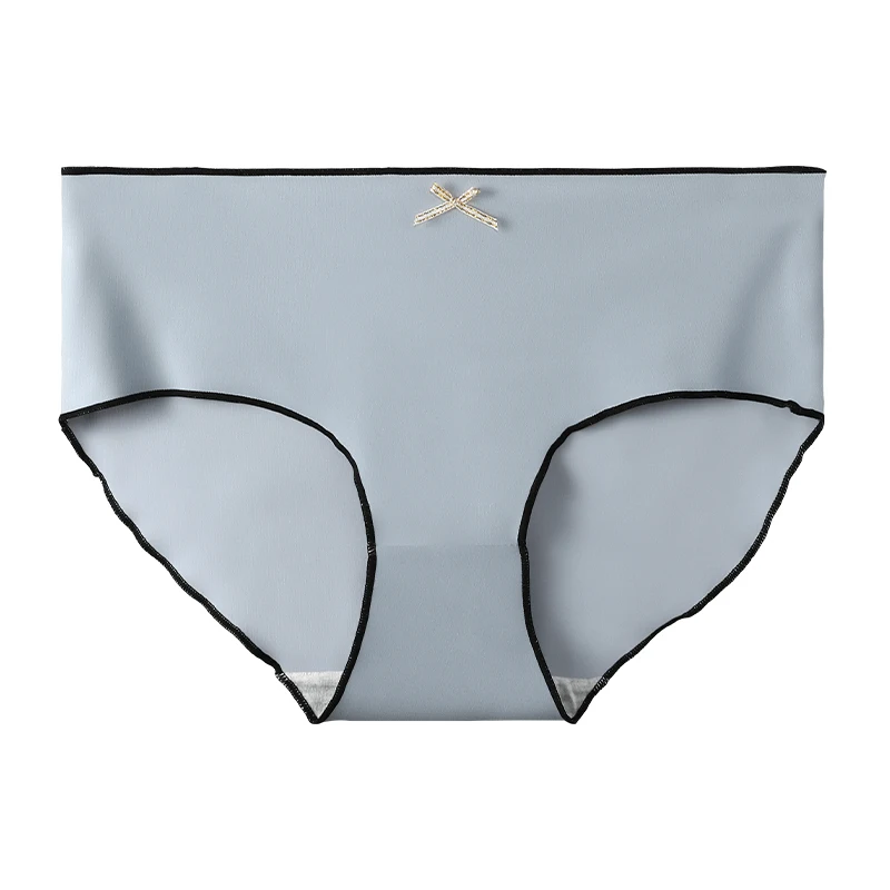 Damen-Höschen aus Eisseide, einfach und bequem, Schritt aus reiner Baumwolle, dünner Sommerstil, mittlere Taille, japanischer Stil, junge Mädchenunterwäsche Image