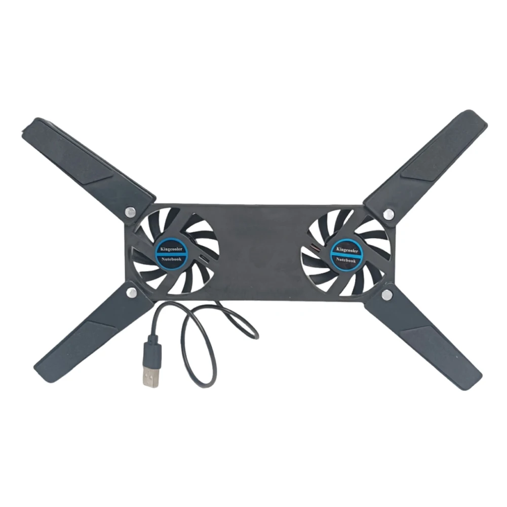 USB-betriebenes, faltbares Kühlpad mit doppelten 60-mm-Lüftern, Laptop-Ständer, Notebook-Kühlpad für Notebook, Laptop, PC, Computer Image