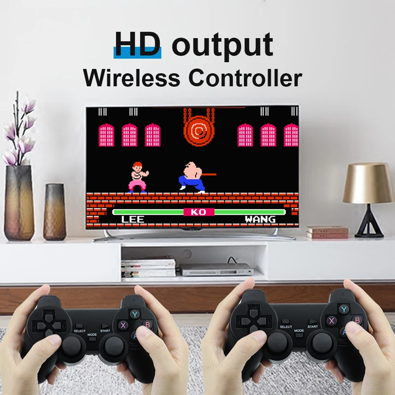 Retro Game Stick M8 4K Video Game Console Wireless Controller Gamepad Handheld Game Player Built-in 20000+ Games For PS1/FC/GBA