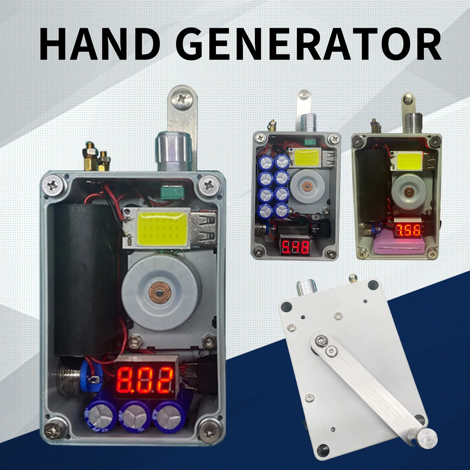 Neuer tragbarer Handkurbelgenerator, Notfall-USB-Ladegerät, Camping, Outdoor, Überleben Image