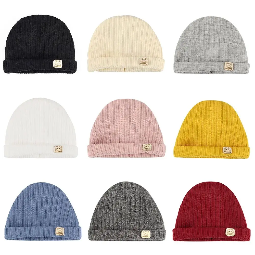 12-16cm ob11 Puppen mütze Mode Strick mütze einfache warme Schädel Mützen solide Herbst Winter Mütze für Obitsu11 Puppen Accessoires Image